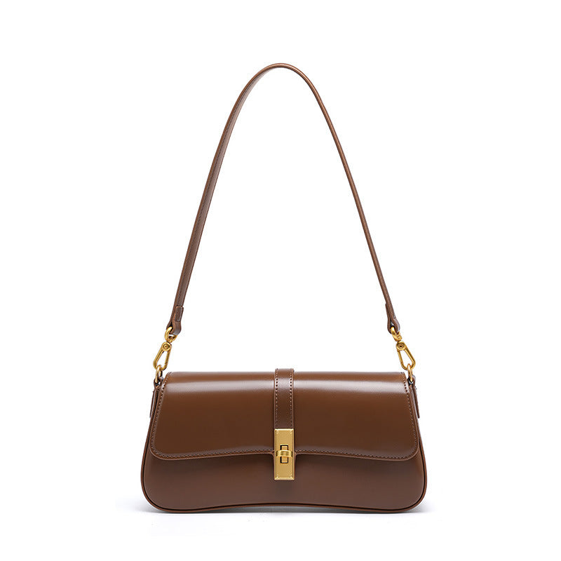Reinliva Classic Chic Shoulder Bag – Coffee Brown